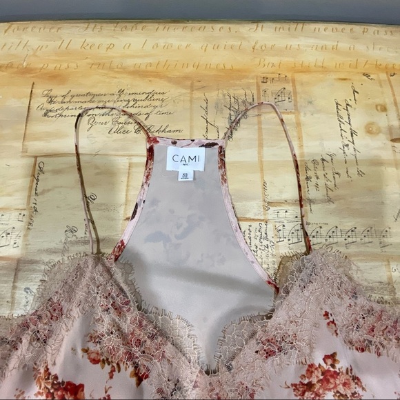CAMI NYC. The Racer Lace Trim Silk Camisole . Size XS - Picture 5 of 10